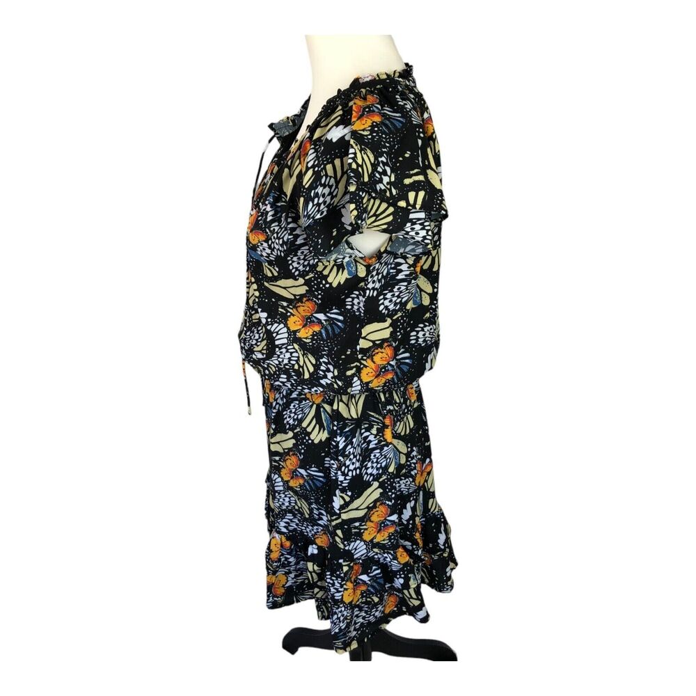 Area Stars Butterfly Multi Colored Tiered Ruffle Hem Knee‎ Length Dress Size M - Picture 6 of 14